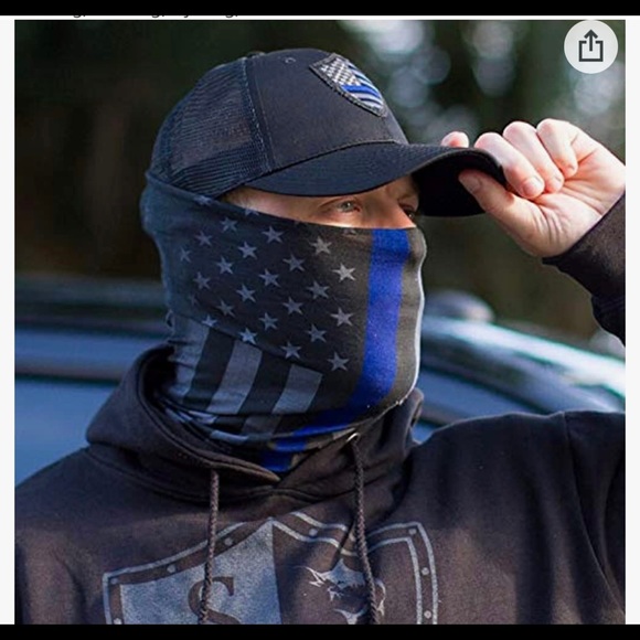 Blue line neck cover thin material unisex - Picture 5 of 11